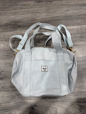 Herschel Supply Company Pale Gray/blue Canvas Tote with Detachable Strap